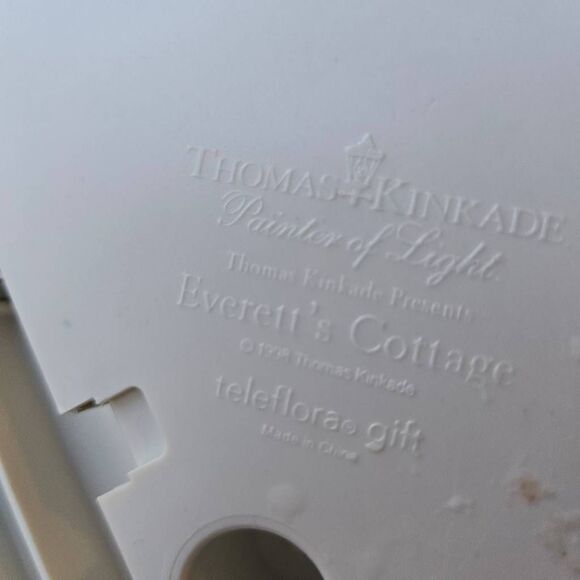 Thomas Kinkade Everett's Cottage house 1998 lighted teleflora collectible batter - Picture 13 of 14